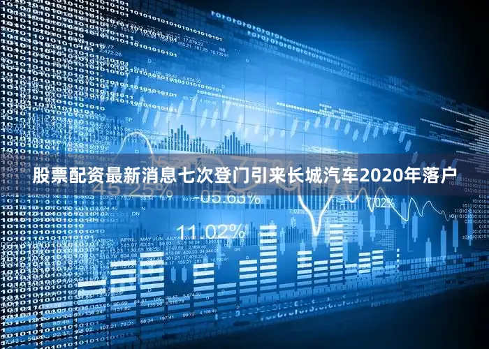 股票配资最新消息七次登门引来长城汽车2020年落户